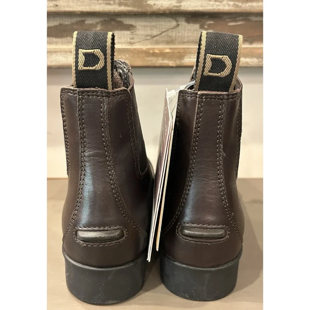 Dublin Kids Foundation Zip Paddock Boots II Brown Leather Equestrian‎ Boot Sz 11